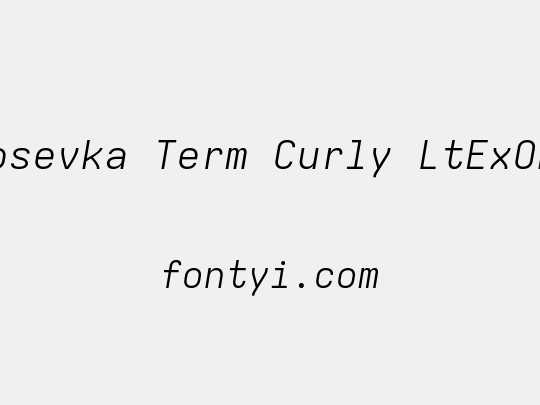 Iosevka Term Curly LtExObl