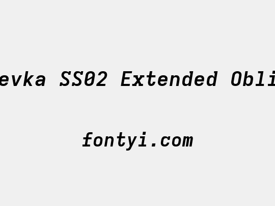 Iosevka SS02 Extended Oblique