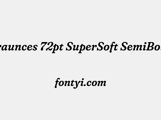 Fraunces 72pt SuperSoft SemiBold