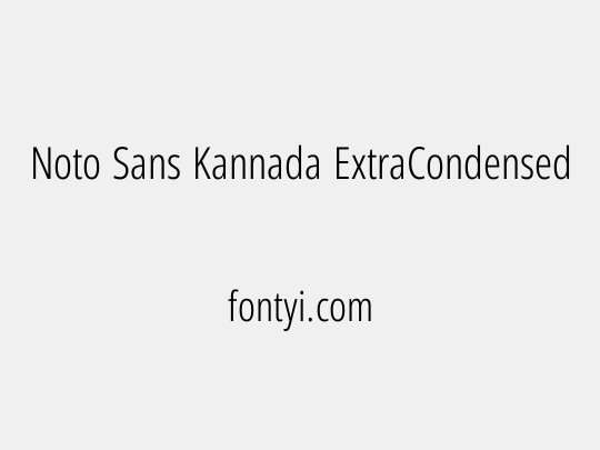 Noto Sans Kannada ExtraCondensed Light