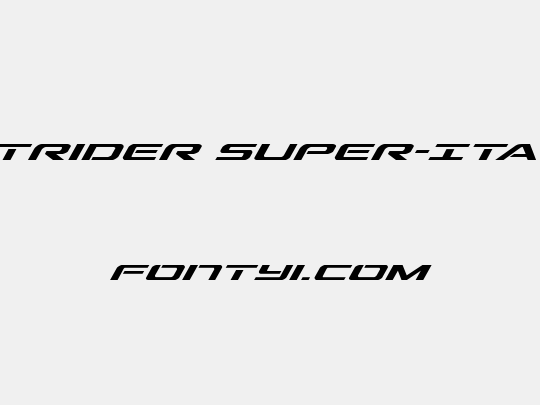 Outrider Super-Italic