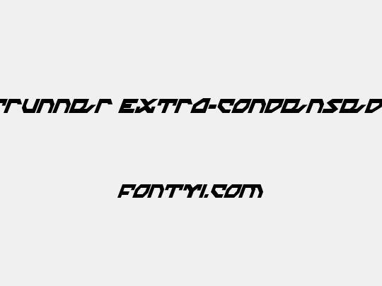 Nightrunner Extra-Condensed Italic
