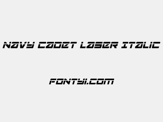 Navy Cadet Laser Italic