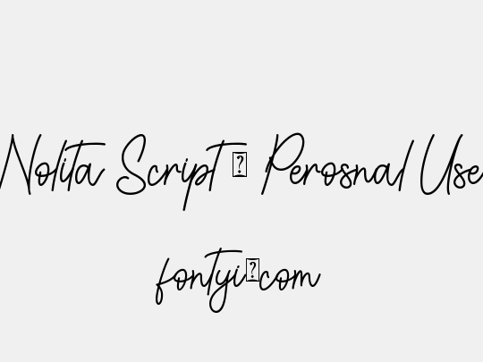 Nolita Script - Perosnal Use