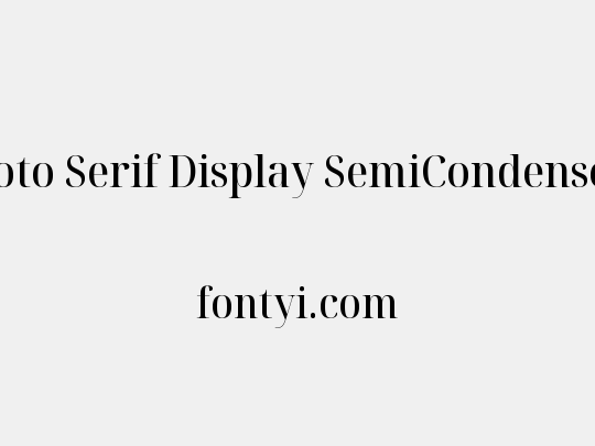 Noto Serif Display SemiCondensed Medium