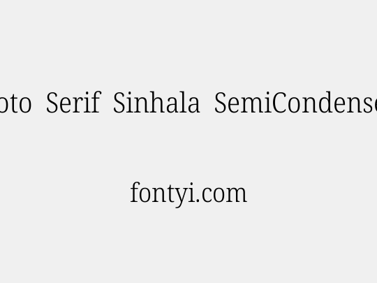 Noto Serif Sinhala SemiCondensed Light