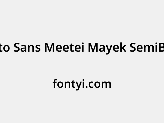 Noto Sans Meetei Mayek SemiBold