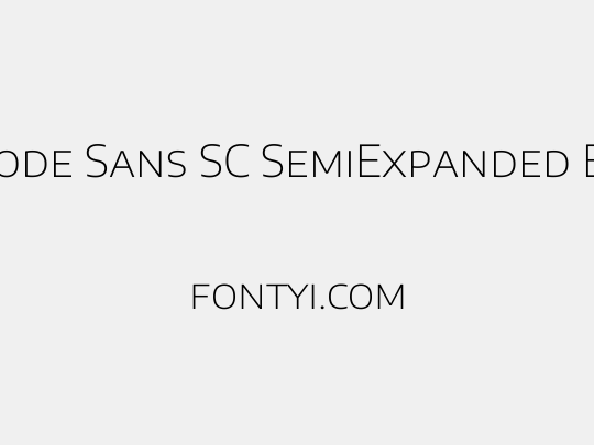 Encode Sans SC SemiExpanded ExtraLight