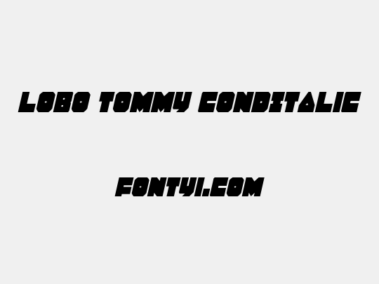 Lobo Tommy CondItalic