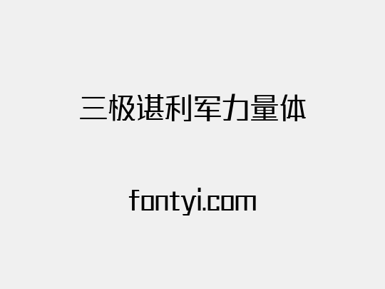 三极谌利军力量体