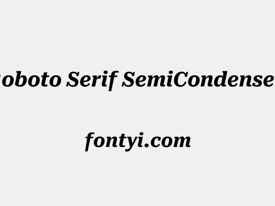 Roboto Serif SemiCondensed