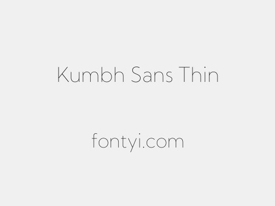 Kumbh Sans Thin