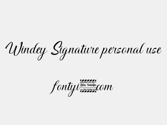 Windey Signature personal use