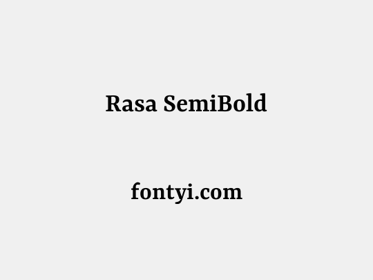 Rasa SemiBold