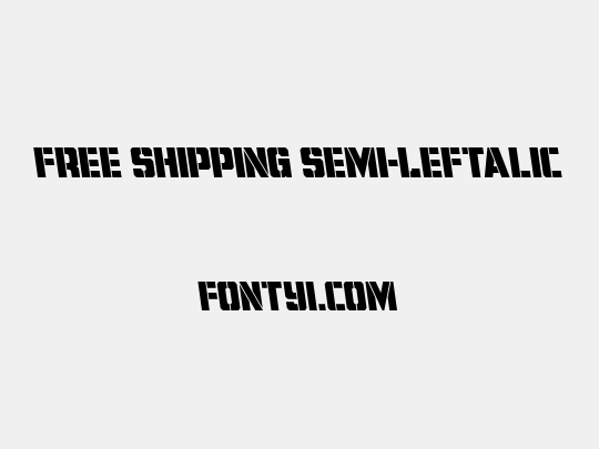 Free Shipping Semi-Leftalic