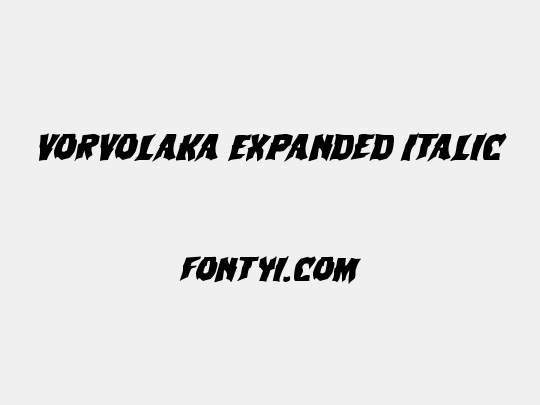 Vorvolaka Expanded Italic