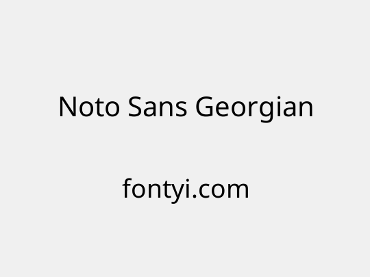 Noto Sans Georgian