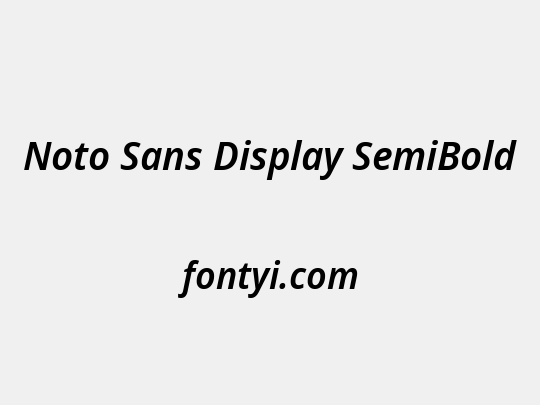 Noto Sans Display SemiBold