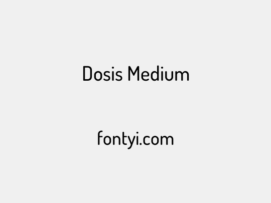 Dosis Medium