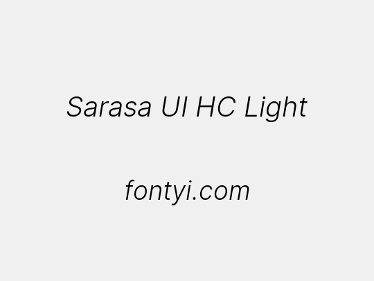 Sarasa UI HC Light