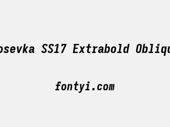 Iosevka SS17 Extrabold Oblique