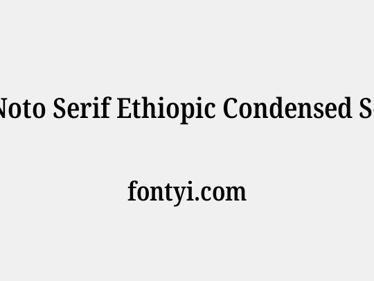 Noto Serif Ethiopic Condensed SemiBold