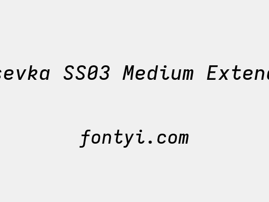 Iosevka SS03 Medium Extended