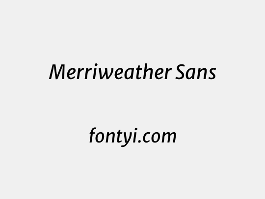 Merriweather Sans