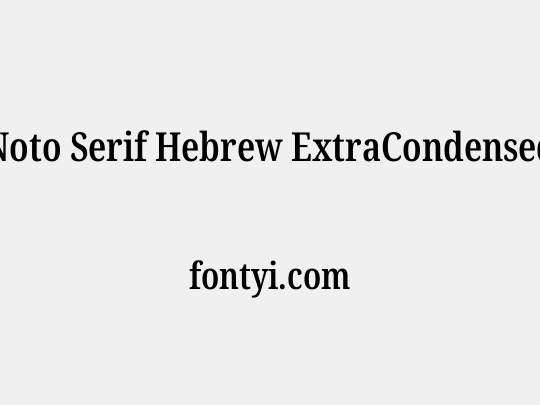 Noto Serif Hebrew ExtraCondensed SemiBold