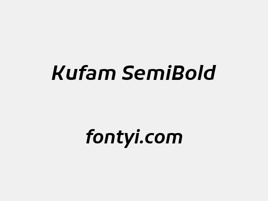 Kufam SemiBold