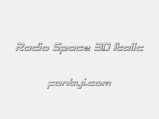 Radio Space 3D Italic