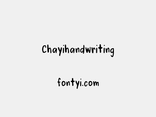 Chayihandwriting
