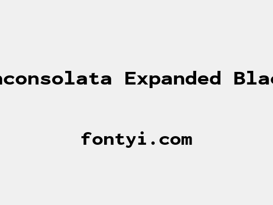 Inconsolata Expanded Black