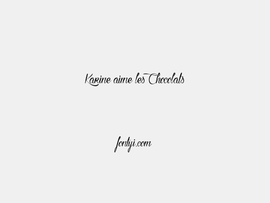 Karine aime les Chocolats