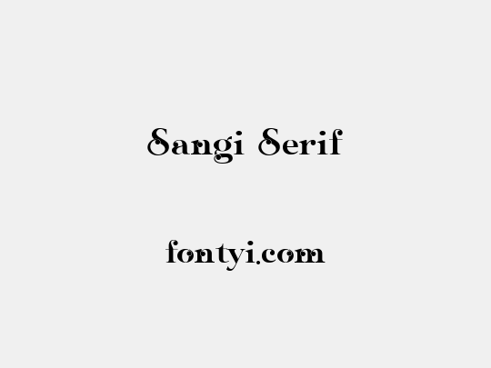 Sangi Serif