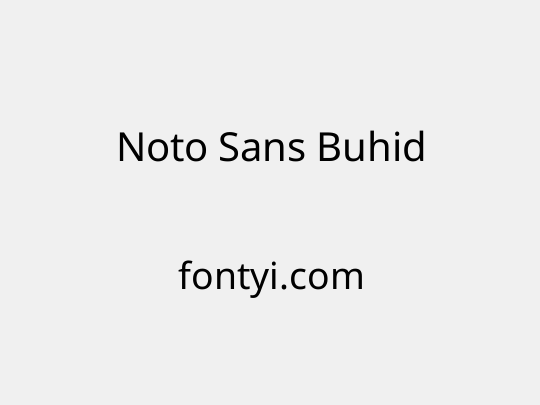 Noto Sans Buhid