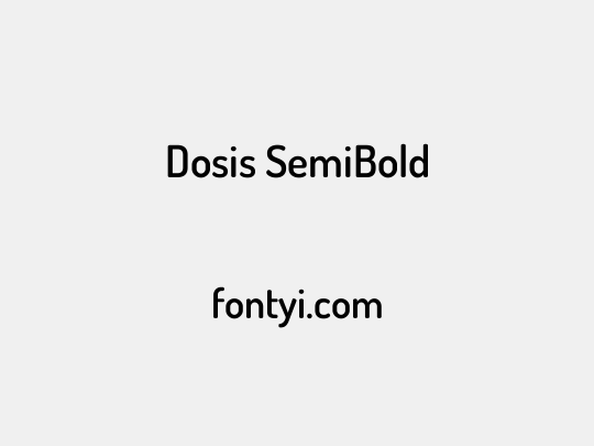 Dosis SemiBold