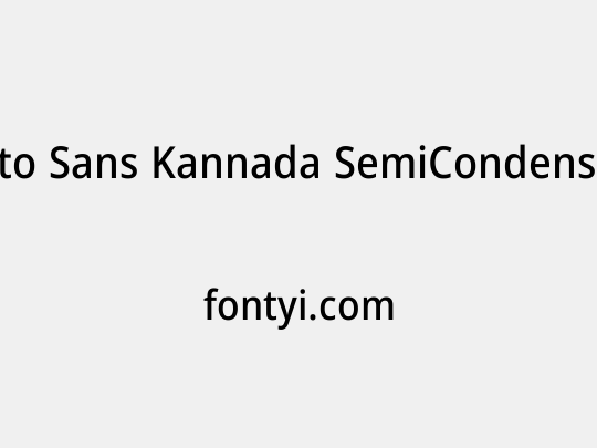 Noto Sans Kannada SemiCondensed Medium