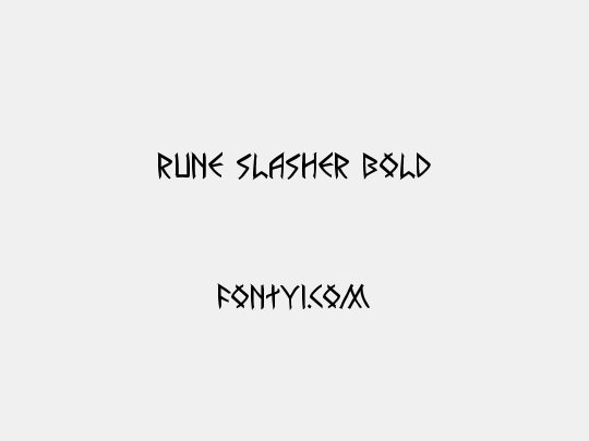 Rune Slasher Bold