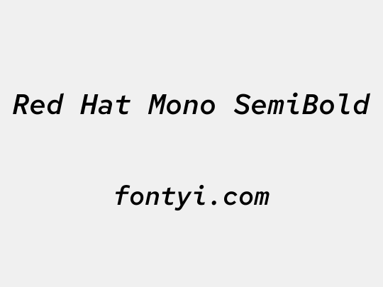 Red Hat Mono SemiBold