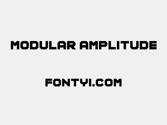 Modular Amplitude