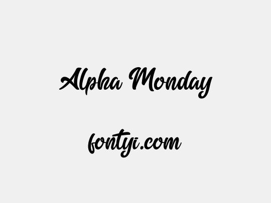 Alpha Monday