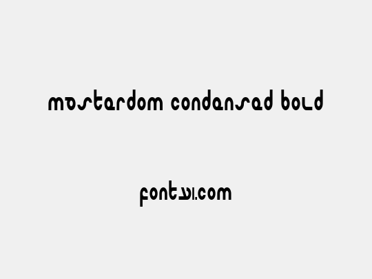 Masterdom Condensed Bold