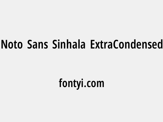 Noto Sans Sinhala ExtraCondensed SemiBold