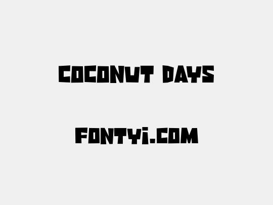 Coconut Days