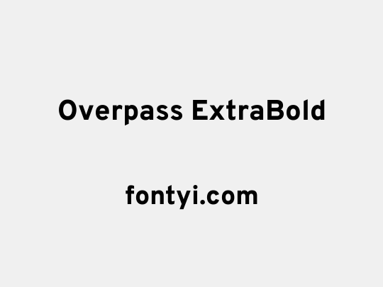 Overpass ExtraBold