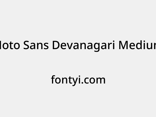 Noto Sans Devanagari Medium