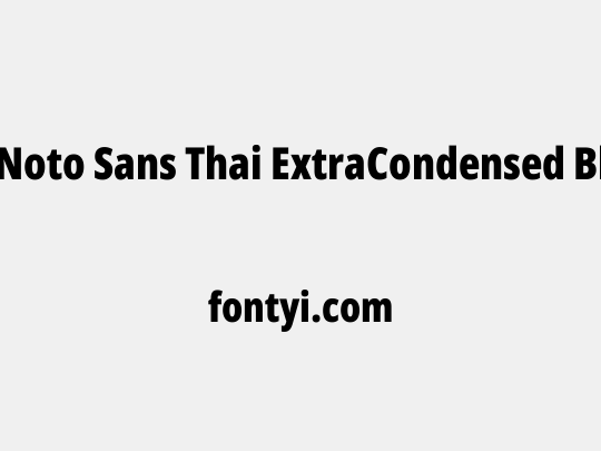 Noto Sans Thai ExtraCondensed Black