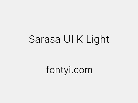 Sarasa UI K Light