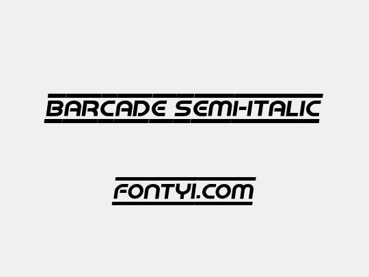 Barcade Semi-Italic